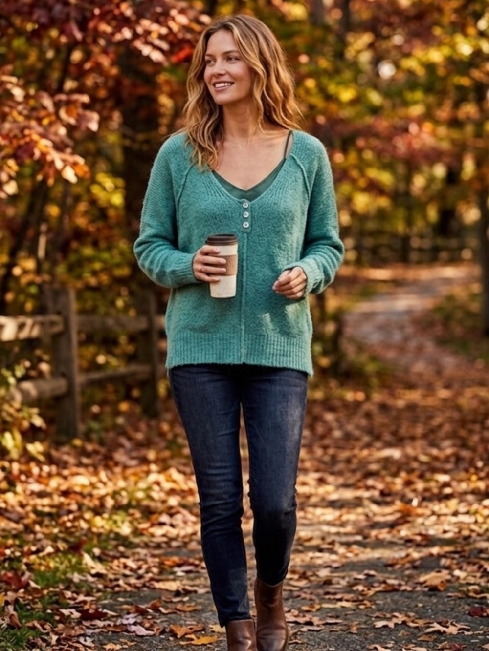 Oversized Mint Green Wool Blend Sweater | Free People Aesthetic | Size M